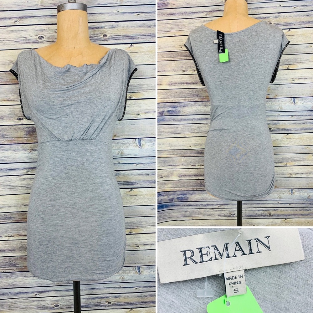 Remain Long grey top size small